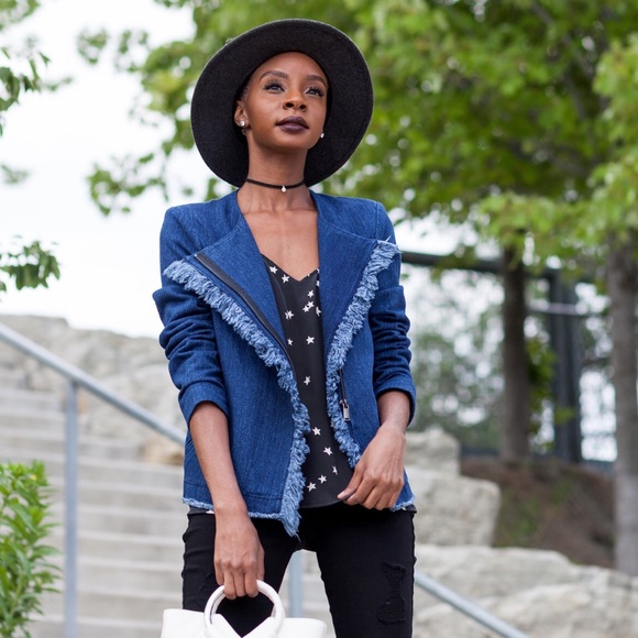 Ag Adriano Goldschmied Jackets & Blazers - Frayed Denim Jacket Ag Adriano Goldschmied Jackets & Blazers - Frayed Denim Jacket